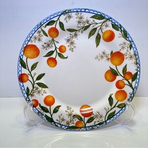 Pottery Barn Mark D. Sikes Valencia Vine Dinner Plates Set of 2 Coastal Citrus